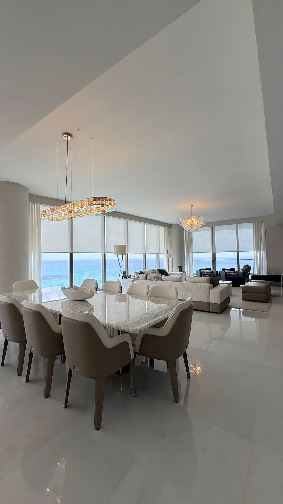 Cortinas y persianas a medida instaladas en Acqualina 3202N, Miami — foto 2 | Shades and Blinds Design