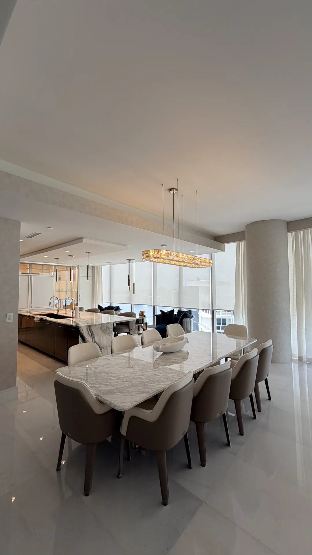 Cortinas y persianas a medida instaladas en Acqualina 3202N, Miami — foto 3 | Shades and Blinds Design